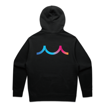 Gradient Bridge Hoodie - Black (Unisex)